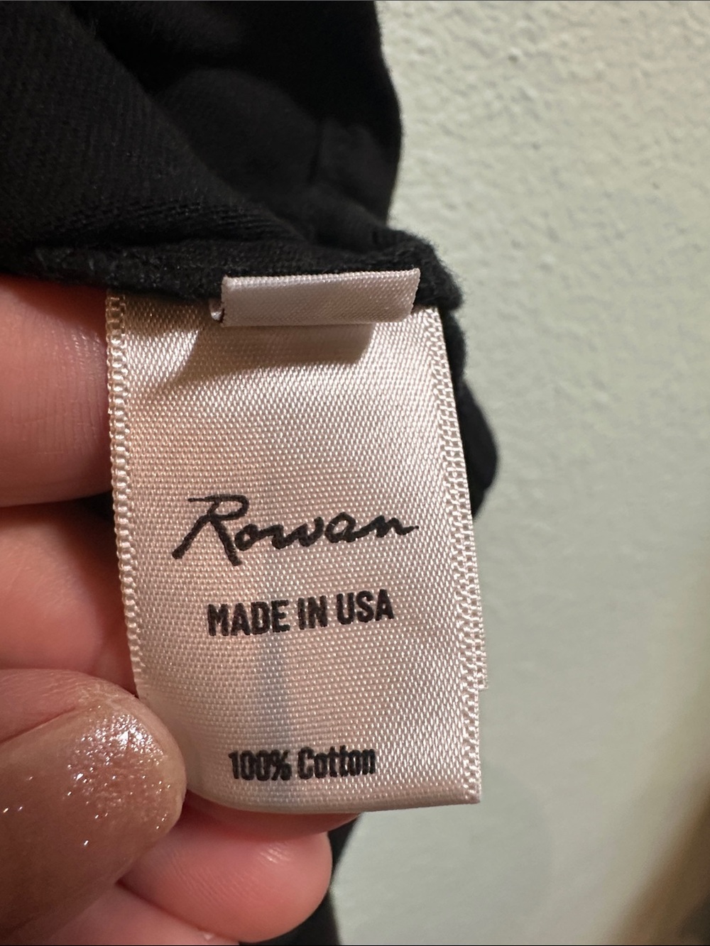 Rowan Women’s Black 100% Cotton Crewneck Sweatshirt Size S Made in USA - Picture 4 of 8